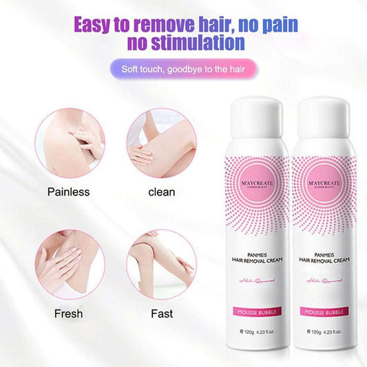 120ml Painless Hair Removal Spray Panmeis Hair Remover Cream Foam Depilation Spray for Men Women