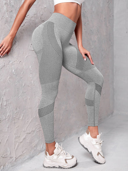 Summer High Waisted  Women Leggings Yoga Sport Ribbed Pants Seamless 2023