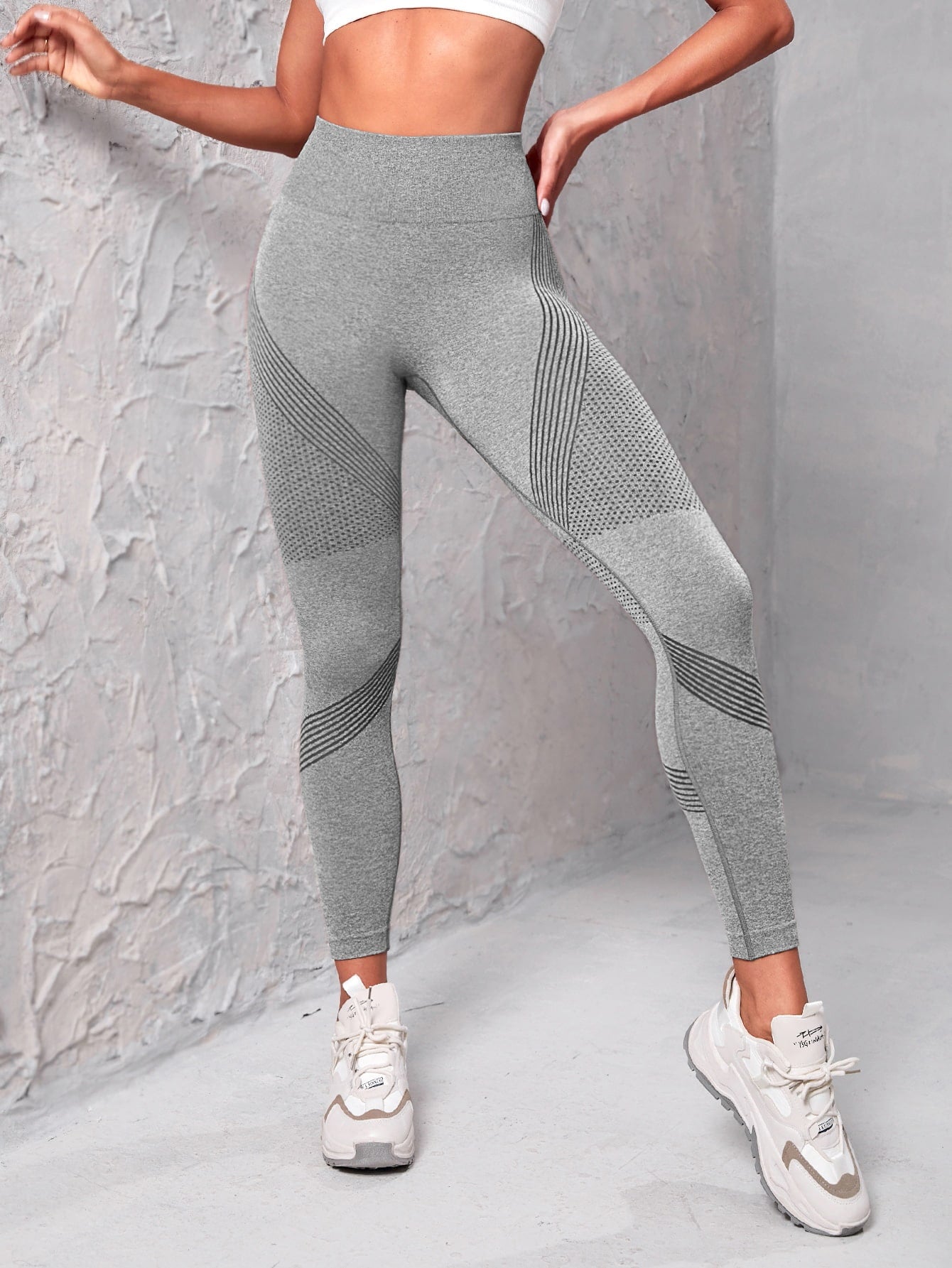 Summer High Waisted  Women Leggings Yoga Sport Ribbed Pants Seamless 2023