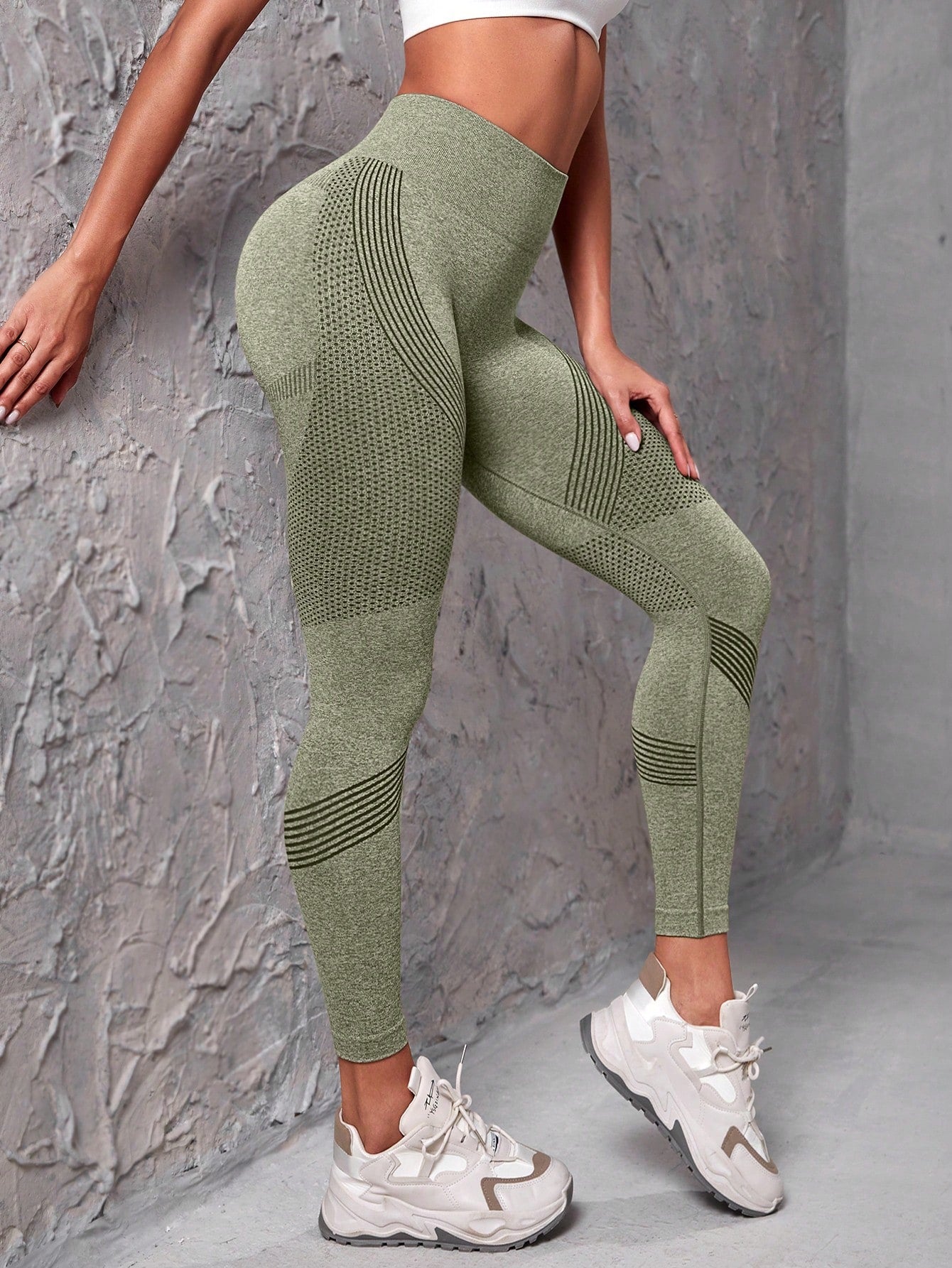 Summer High Waisted  Women Leggings Yoga Sport Ribbed Pants Seamless 2023