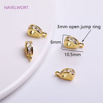 Trendy 18K Gold Plated Hinged Necklace Enhancer For DIY Necklace Making Supplies Brass Pendant Bail Jewelry Materials Wholesale