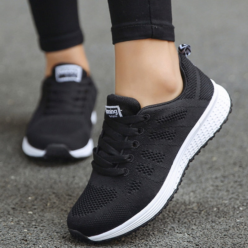 Sneakers Women Shoes Fashion Vulcanize Chunky Sneakers Flat Ladies Shoes Walking Women's Sneakers Plus Size Mujer Shoes Woman