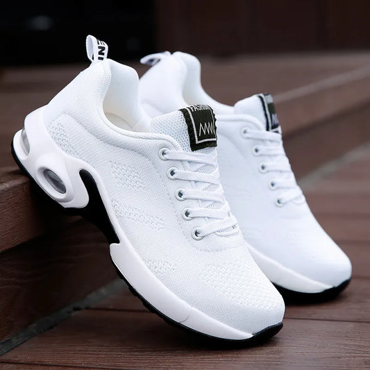 Sports Shoes For Women 2024 Spring White Breathable Casual Sneakers Summer Breathable Air Cushion Running Shoe Zapatillas Mujer