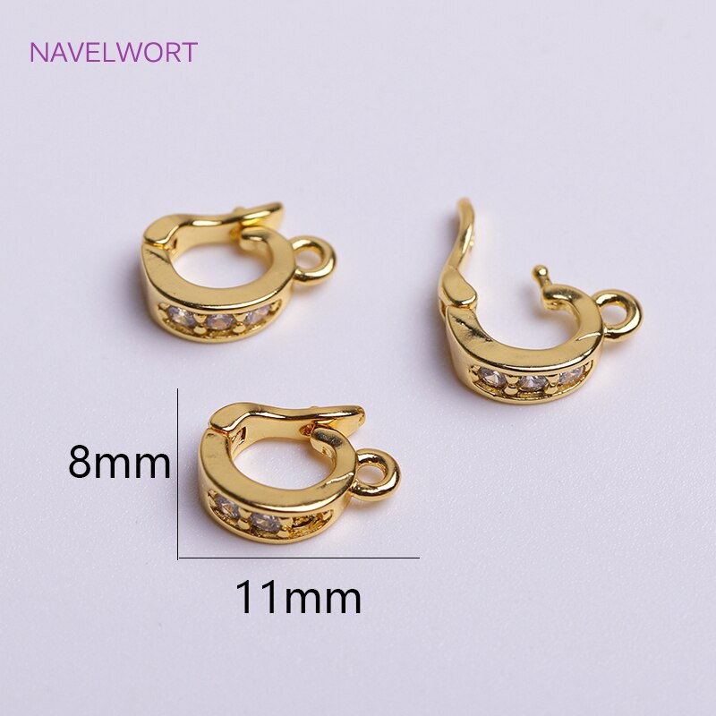 Trendy 18K Gold Plated Hinged Necklace Enhancer For DIY Necklace Making Supplies Brass Pendant Bail Jewelry Materials Wholesale