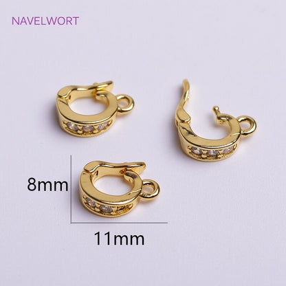 Trendy 18K Gold Plated Hinged Necklace Enhancer For DIY Necklace Making Supplies Brass Pendant Bail Jewelry Materials Wholesale