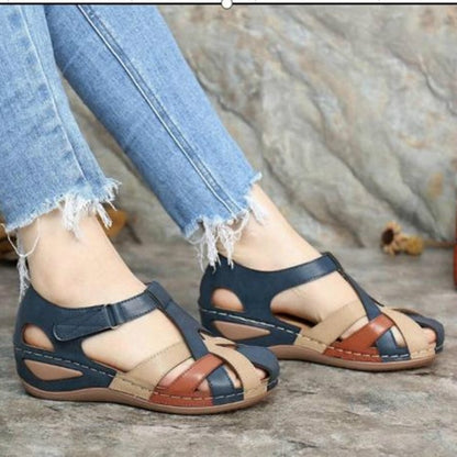 New Summer 2022 Women's Shoes Wedge Heel Color Matching Female Sandals Water Shoes for Women Sandals Sneakers Sandalias De Mujer