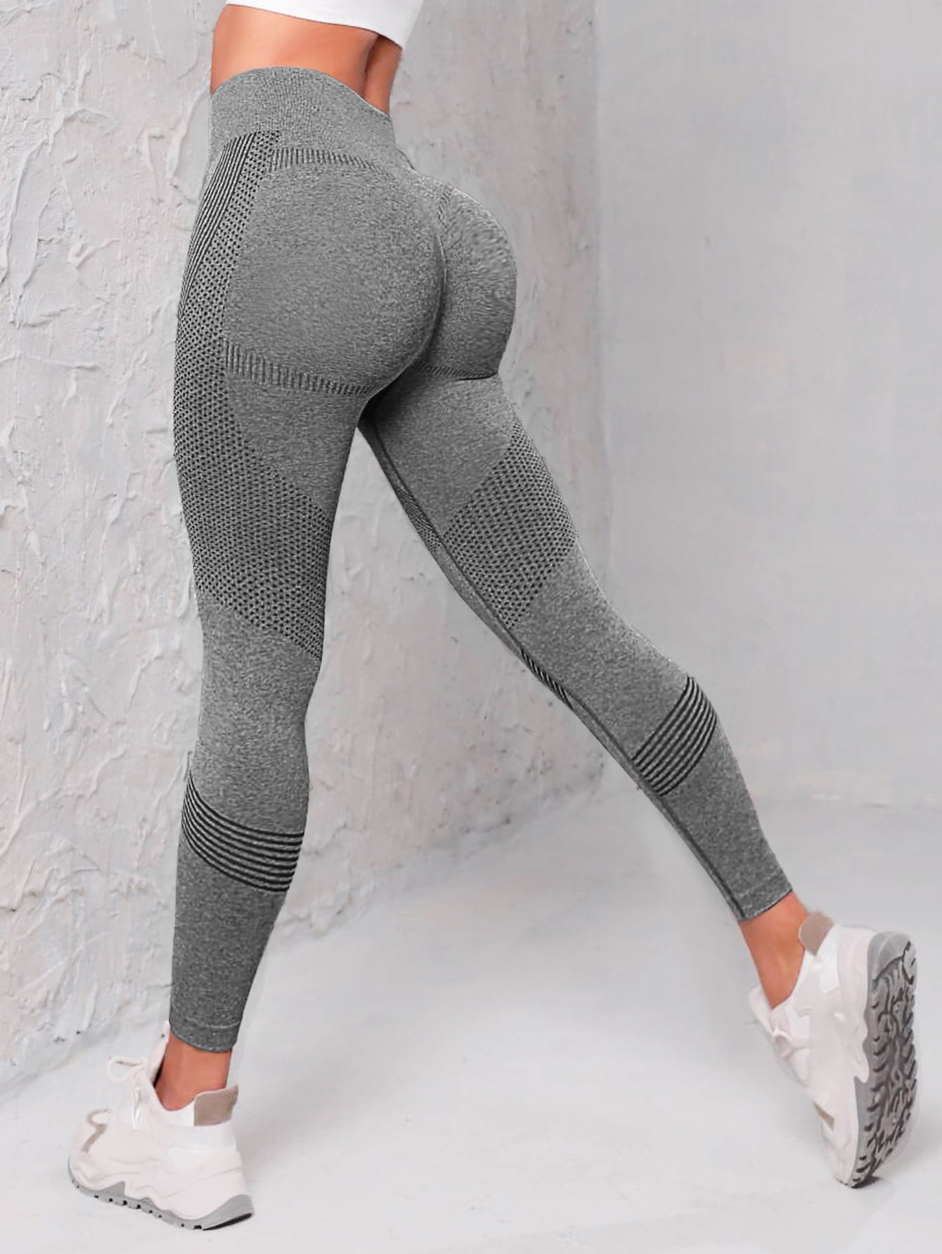 Summer High Waisted  Women Leggings Yoga Sport Ribbed Pants Seamless 2023