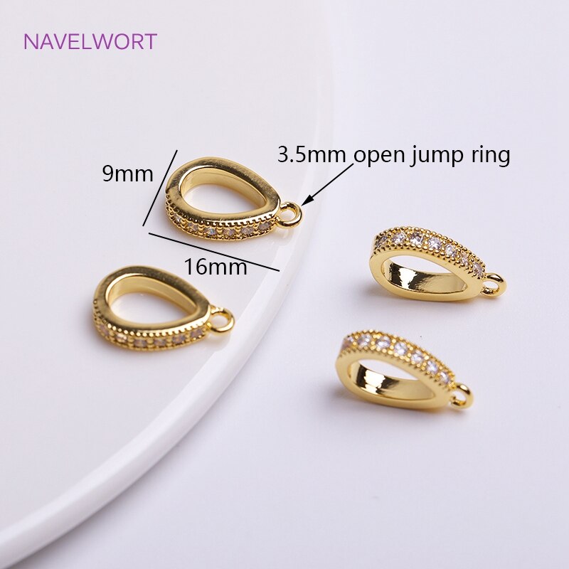 Trendy 18K Gold Plated Hinged Necklace Enhancer For DIY Necklace Making Supplies Brass Pendant Bail Jewelry Materials Wholesale