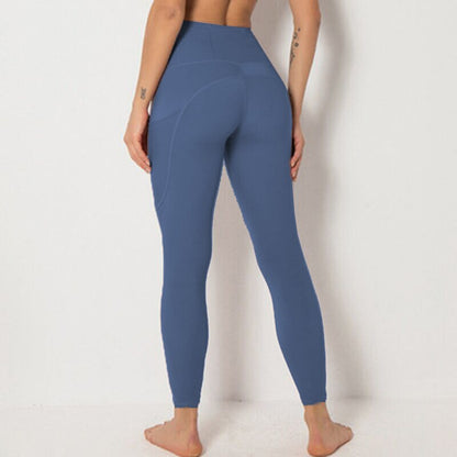 4 Colors NWT Power Gym Tight  Women Side Pockets 1:1 Pant High Waist Sports Tight Leggings Super quality Stretch Fabric Tight