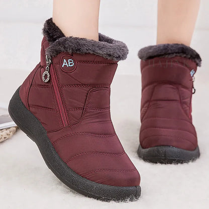 Women Boots Watarproof Ankle Boots For Winter Shoes Women Keep Warm Snow Botines Female 2024 Luxury Zipper Winter Botas Mujer