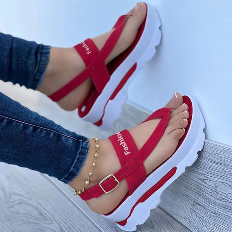 Women Sandals 2022 New Platform Sandals For Summer Wedges Shoes Women Platform Heels Sandalias Mujer Luxury Summer Flip Flops