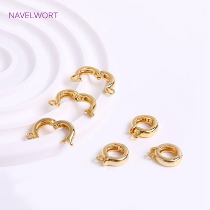 Trendy 18K Gold Plated Hinged Necklace Enhancer For DIY Necklace Making Supplies Brass Pendant Bail Jewelry Materials Wholesale