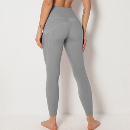 4 Colors NWT Power Gym Tight  Women Side Pockets 1:1 Pant High Waist Sports Tight Leggings Super quality Stretch Fabric Tight