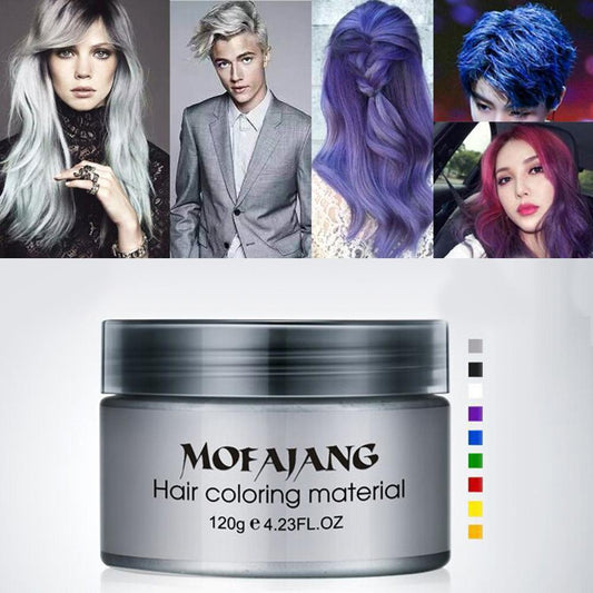 120g Unisex Temporary Hair Dye Wax Long Lasting Coloring Gel Cream Styling Mud Temporary  Long Lasting  Easy to Wash  Not Greasy