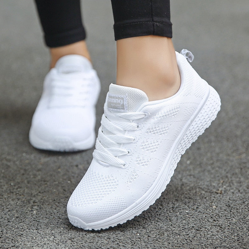 Women Casual Shoes Fashion Breathable Walking Mesh Flat Shoes Woman White Sneakers Women 2024 Tenis Feminino Female Shoes