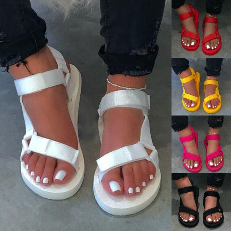 Women Summer Soft Slip Sandals Woman Buckle Strap Foam Sole Durable Sandals Ladies Outdoor Casual Beach Shoes 2023 New