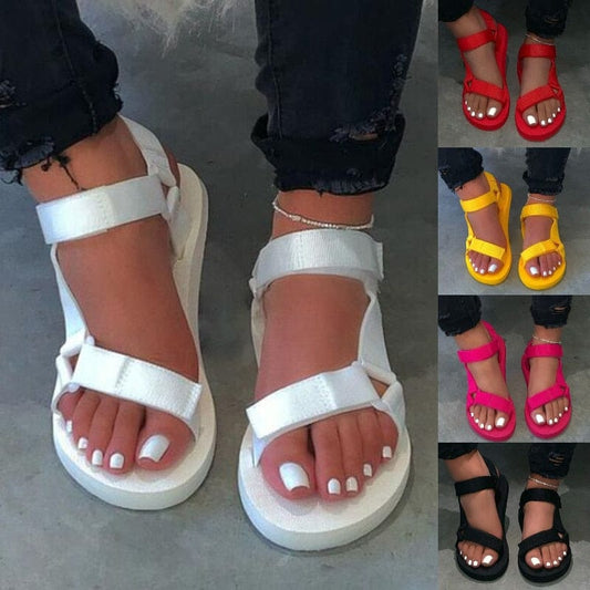 Women Summer Soft Slip Sandals Woman Buckle Strap Foam Sole Durable Sandals Ladies Outdoor Casual Beach Shoes 2023 New